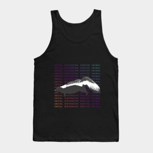 Skunk as a social distancing service animal Tank Top